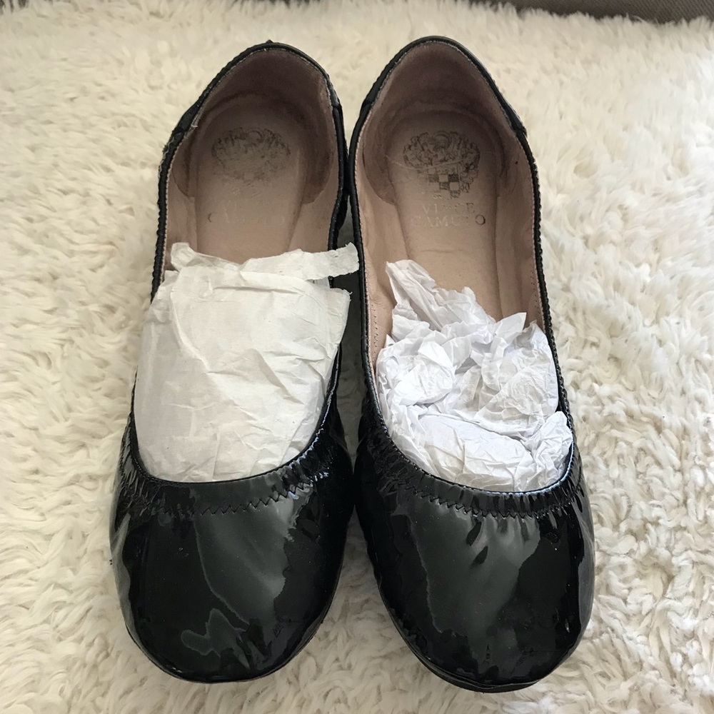 Vince Camuto Black Patent Flats